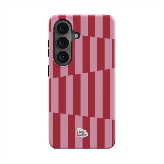 Coque antichoc magnétique Samsung Galaxy géométrique rose, vue de face