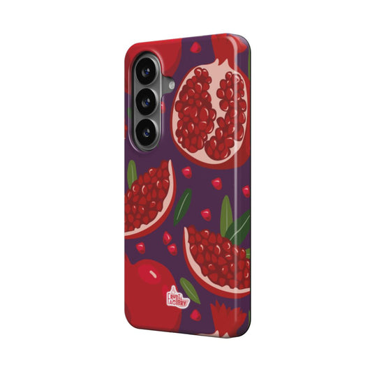 Coque antichoc magnétique Samsung Galaxy grenade violet, vue trois quarts