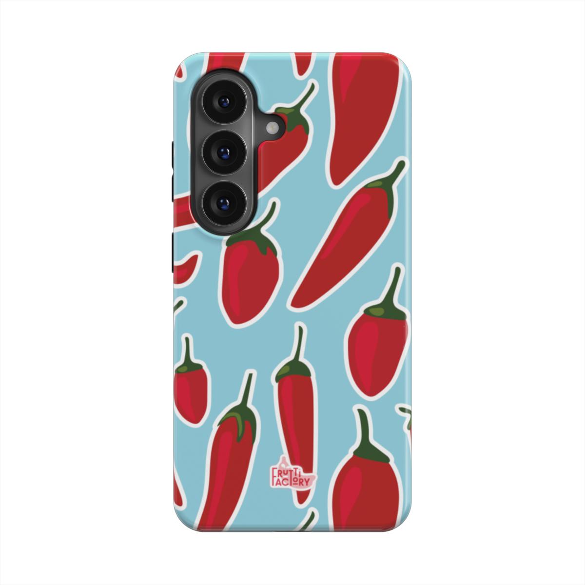 Coque antichoc magnétique Samsung Galaxy piment bleu, vue de face