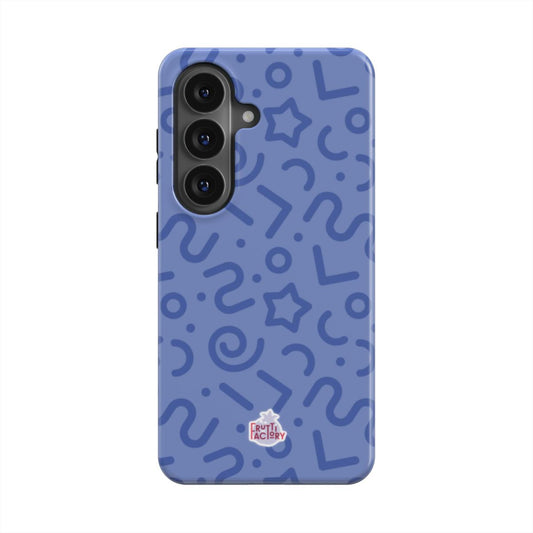 Coque antichoc magnétique Samsung Galaxy tortillon bleu, vue de face
