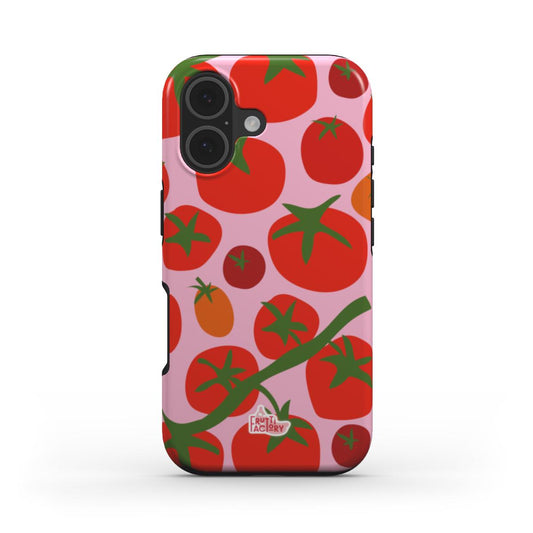 Coque antichoc MagSafe iPhone tomate rose, vue de face