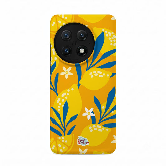 Coque antichoc OnePlus citron jaune, vue de face