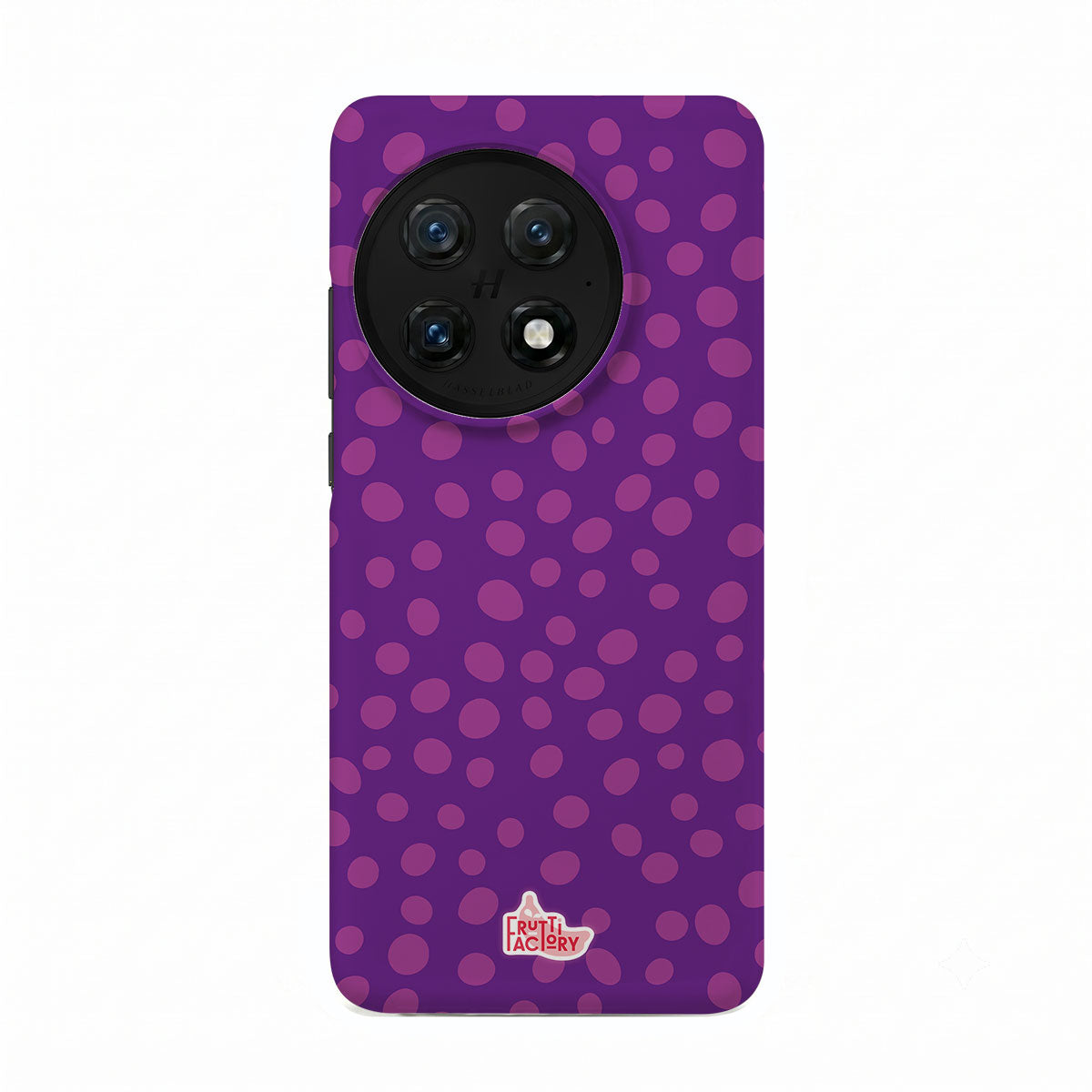 Coque antichoc OnePlus dalmatien violet, vue de face