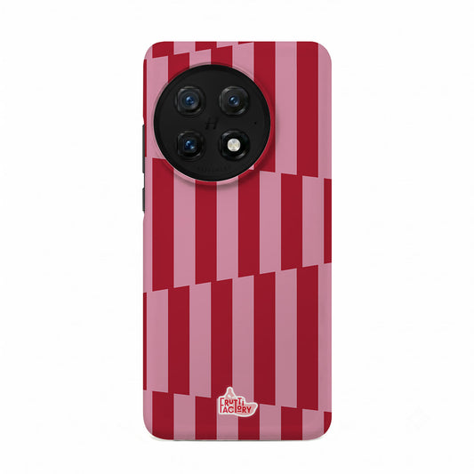 Coque antichoc OnePlus géométrique rose, vue de face