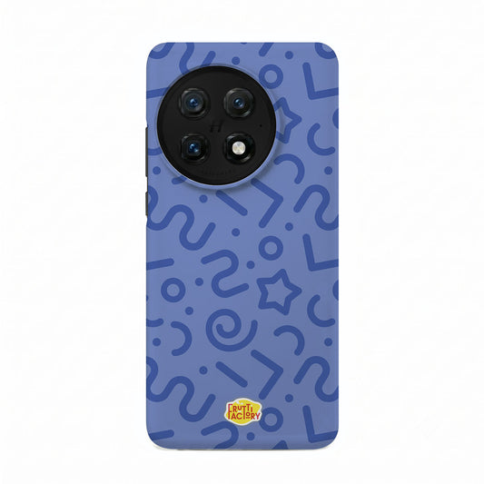 Coque antichoc OnePlus tortillon bleu, vue de face