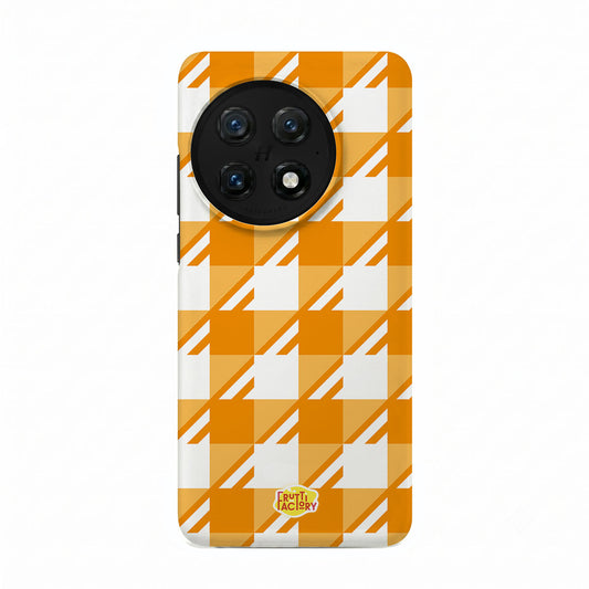 Coque antichoc OnePlus Vichy orange, vue de face