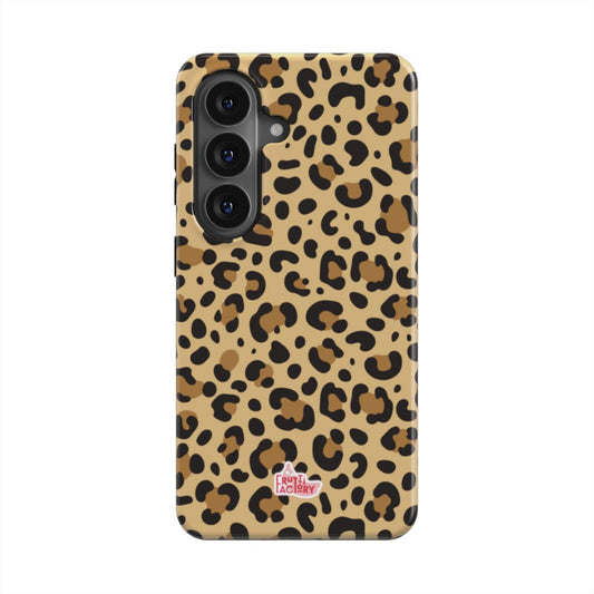 Coque antichoc Samsung Galaxy léopard brun, vue de face