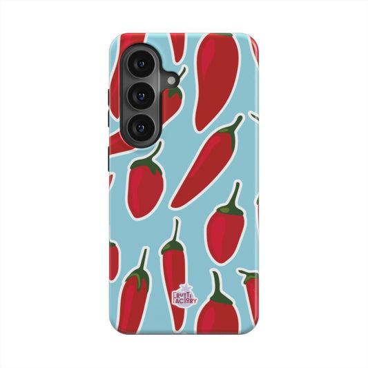 Coque antichoc Samsung Galaxy piment bleu, vue de face