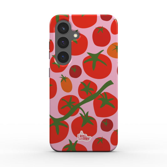 Coque antichoc Samsung Galaxy tomate rose, vue de face