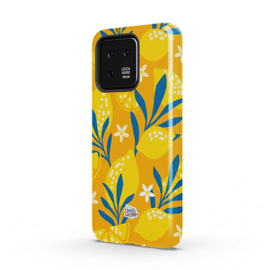 Coque antichoc Xiaomi citron jaune, vue trois quarts