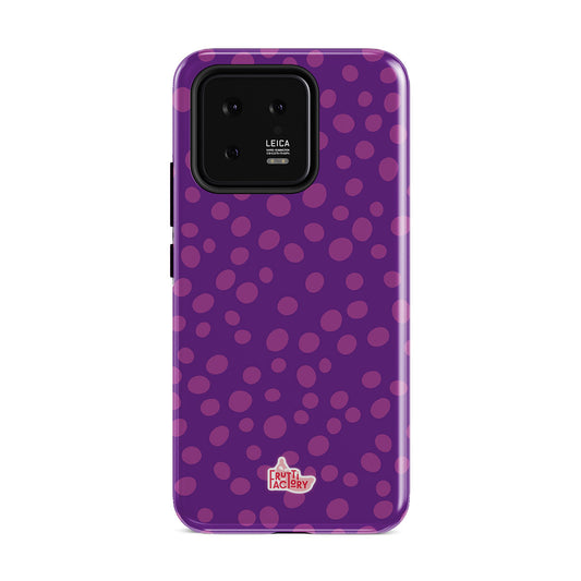 Coque antichoc Xiaomi dalmatien violet, vue de face