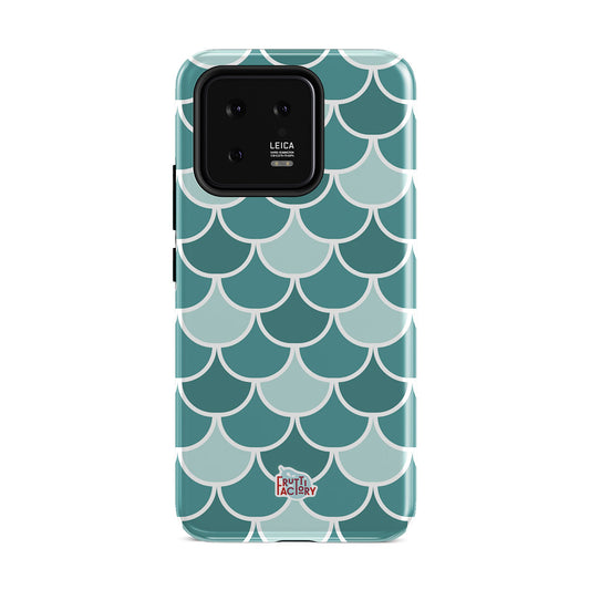 Coque antichoc Xiaomi écailles vert, vue de face