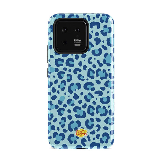 Coque antichoc Xiaomi léopard bleu, vue de face