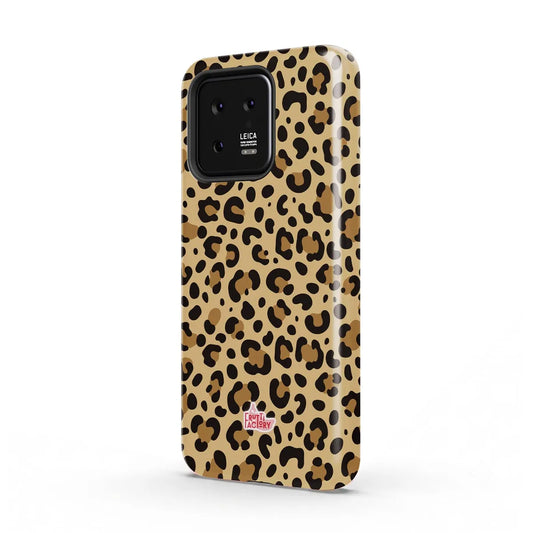 Coque antichoc Xiaomi léopard brun, vue trois quarts