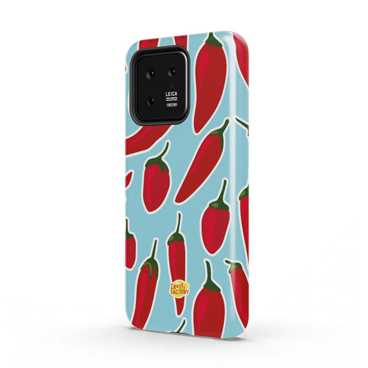 Coque antichoc Xiaomi piment bleu, vue trois quarts