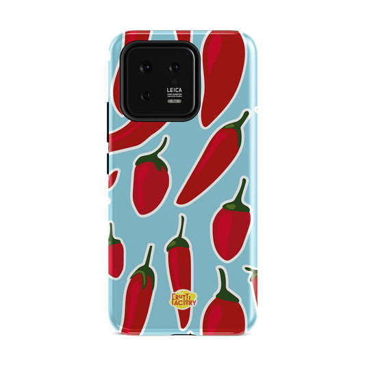Coque antichoc Xiaomi piment bleu, vue de face