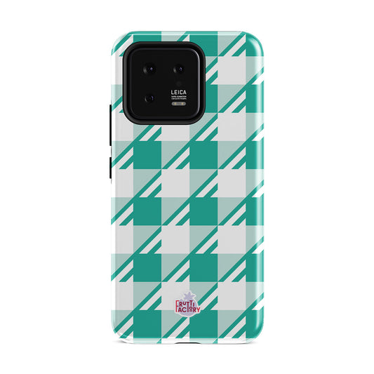 Coque antichoc Xiaomi Vichy menthe, vue de face