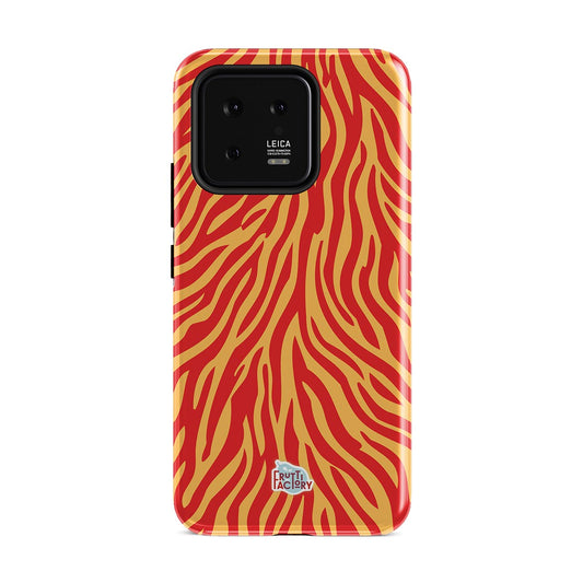 Coque antichoc Xiaomi zèbre orange, vue de face