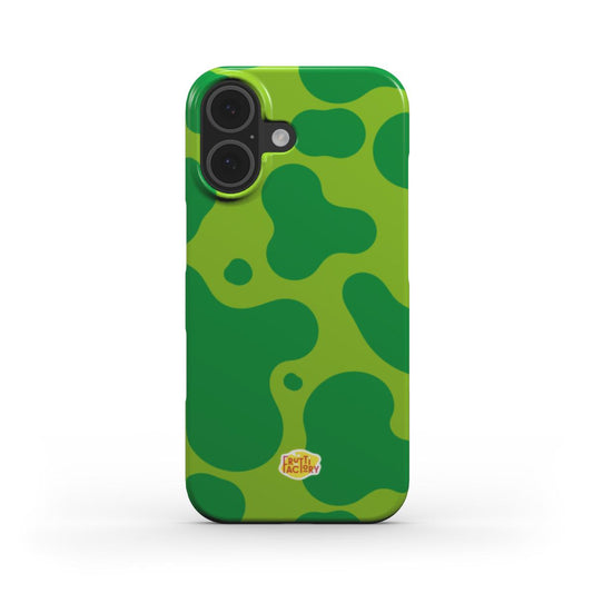 Coque fine et légère iPhone dinosaure vert, vue de face