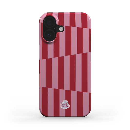 Coque fine et légère iPhone géométrique rose, vue de face