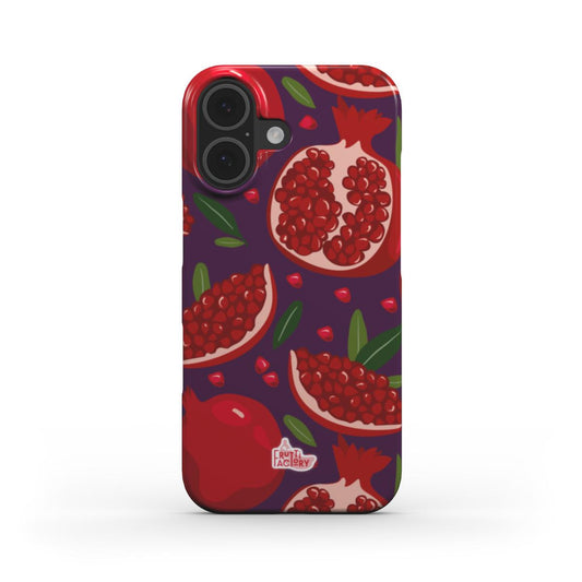 Coque fine et légère iPhone grenade violet, vue de face