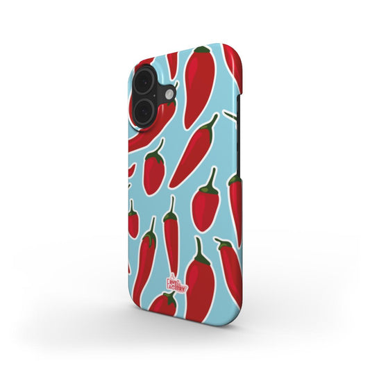 Coque fine et légère iPhone piment bleu, vue trois quarts