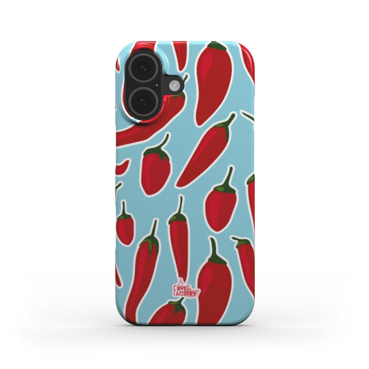 Coque fine et légère iPhone piment bleu, vue de face