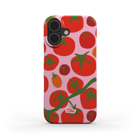 Coque fine et légère iPhone tomate rose, vue de face
