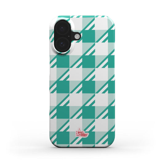 Coque fine et légère iPhone Vichy menthe, vue de face