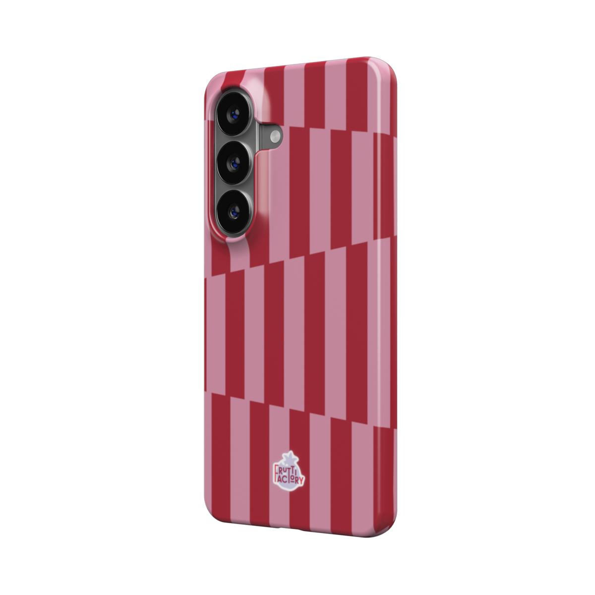 Coque fine et légère Samsung Galaxy géométrique rose, vue trois quarts
