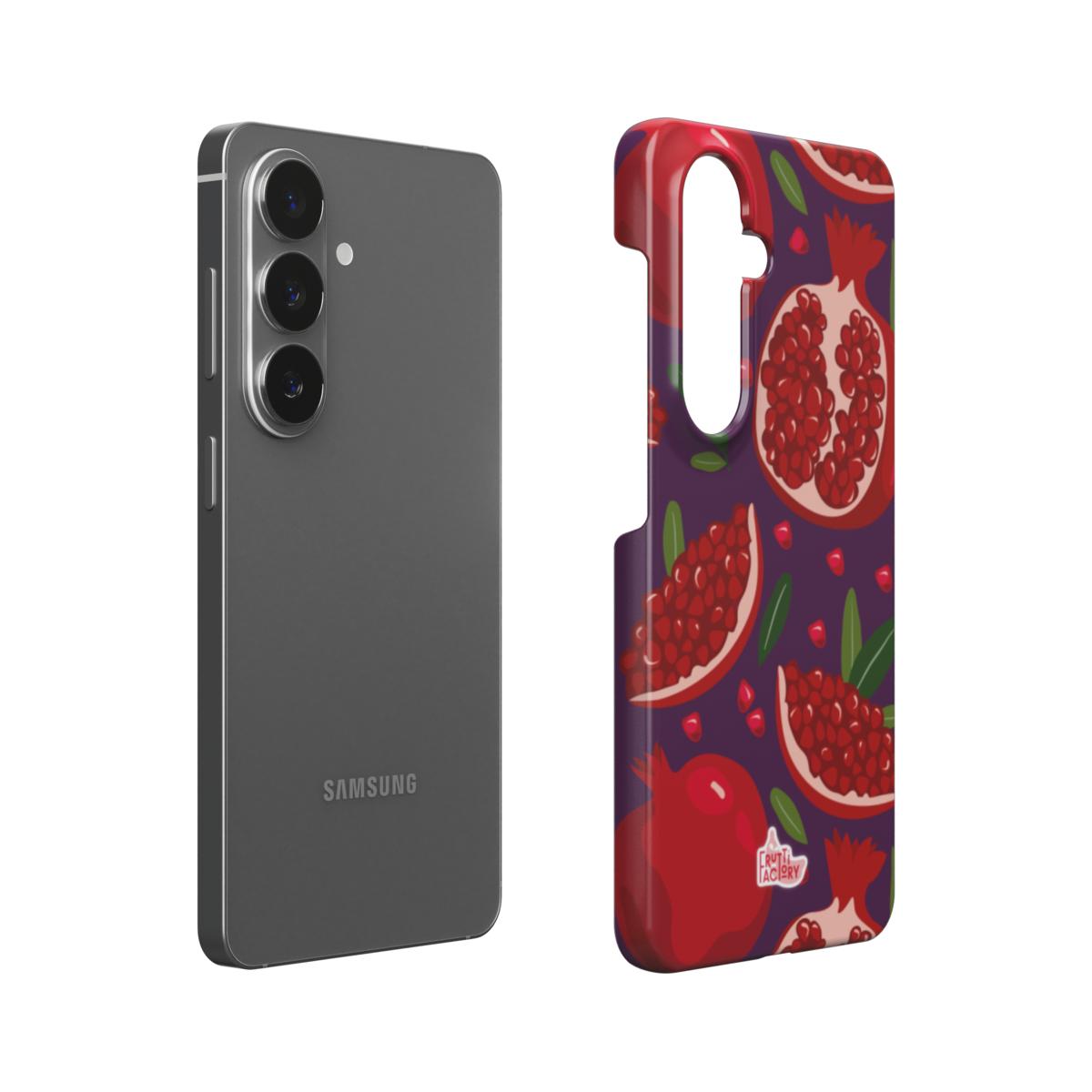 Coque fine et légère Samsung Galaxy grenade violet, vue éclatée