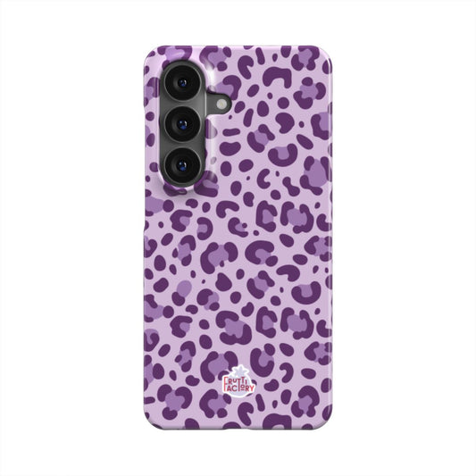 Coque fine et légère Samsung Galaxy léopard mauve, vue de face