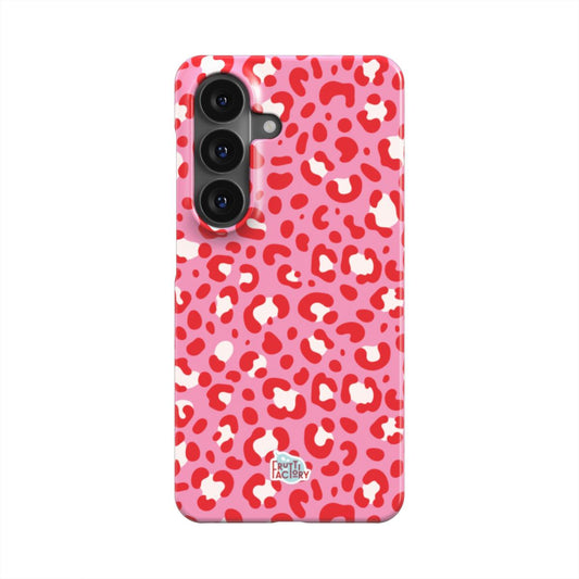Coque fine et légère Samsung Galaxy léopard rose, vue de face