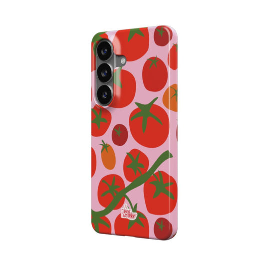 Coque fine et légère Samsung Galaxy tomate rose, vue trois quarts