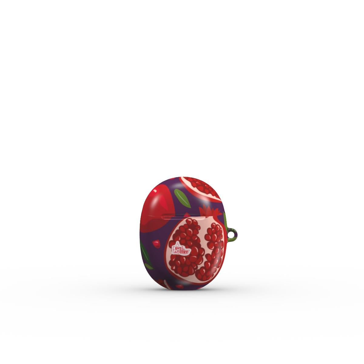 Coque Google Pixel Buds motif grenade violet, vue fermée