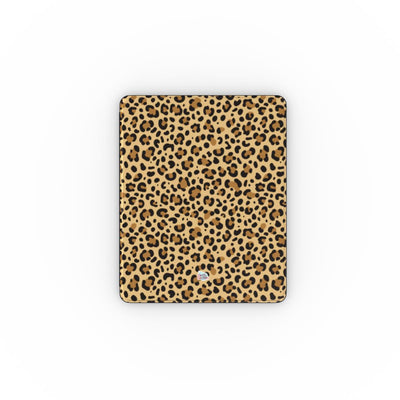 Coque iPad motif léopard brun, vue de face