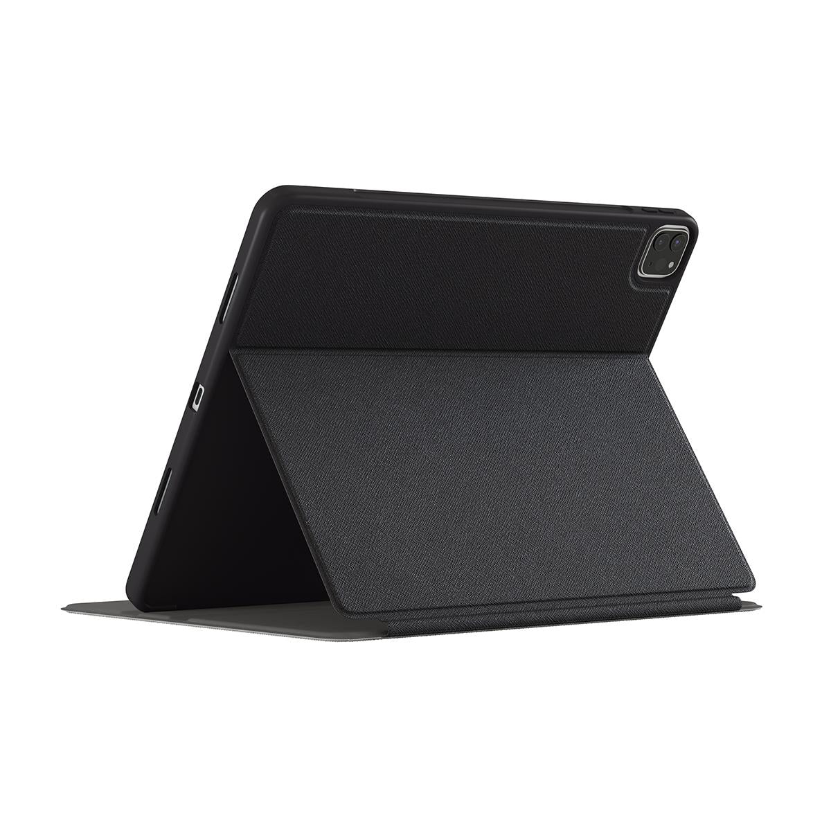 Coque iPad motif léopard vert, iPad debout en mode support
