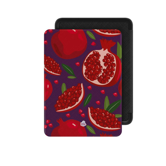 Coque Kindle motif grenade violet, vue de face