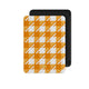 Coque Kindle motif néo-carreau Vichy orange, vue de face
