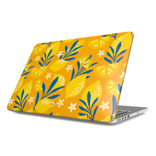 Coque MacBook motif citron jaune, vue de face