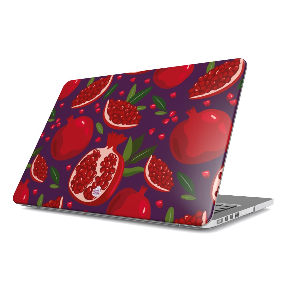Coque MacBook grenade violet, vue de face