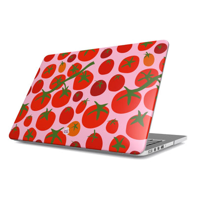 Coque MacBook motif tomate rose, vue de face
