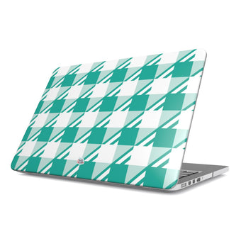 Coque MacBook Vichy menthe, vue de face