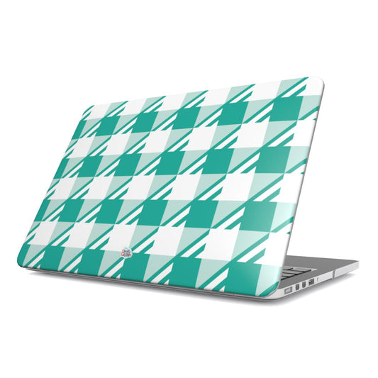Coque MacBook Vichy menthe, vue de face