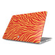 Coque MacBook motif zèbre orange, vue de face