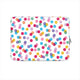 Housse ordinateur portable motif confettis blanc, vue de face