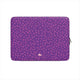 Housse ordinateur portable motif dalmatien violet, vue de face