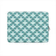 Housse ordinateur portable motif écailles vert, vue de face