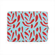 Housse ordinateur portable motif piment bleu, vue de face