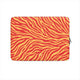Housse ordinateur portable motif zèbre orange, vue de face